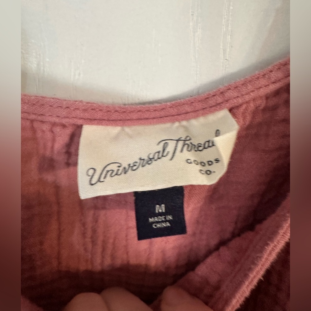 Universal Thread Pink Square Neck Peasant Blouse - image 2